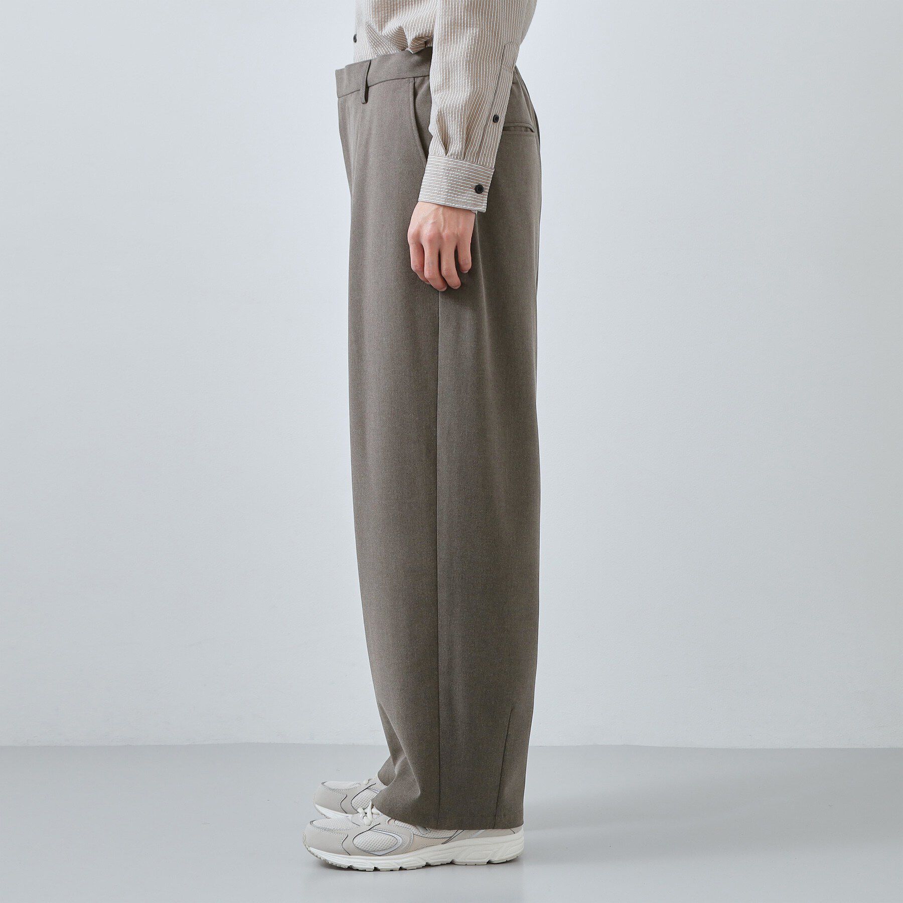 THE SHOP TK「【半歩先のオシャレ】バレルレッグ パンツ 洗濯機OK」|その他|