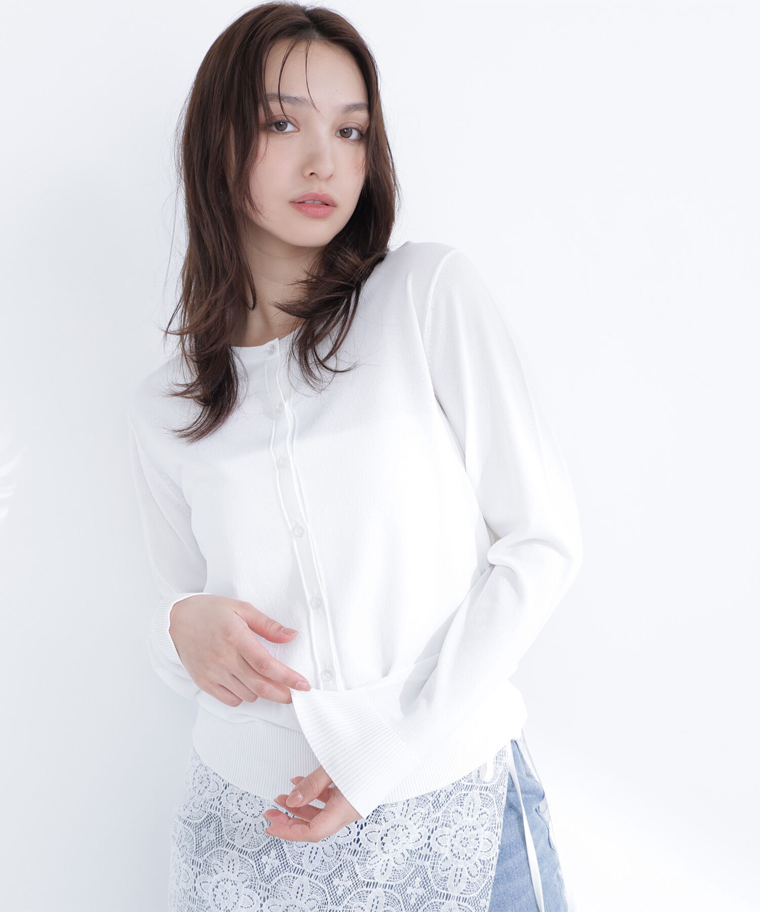  「<Oggi.jp掲載>レーヨンナイロンカーディガン」|ニット・セーター|