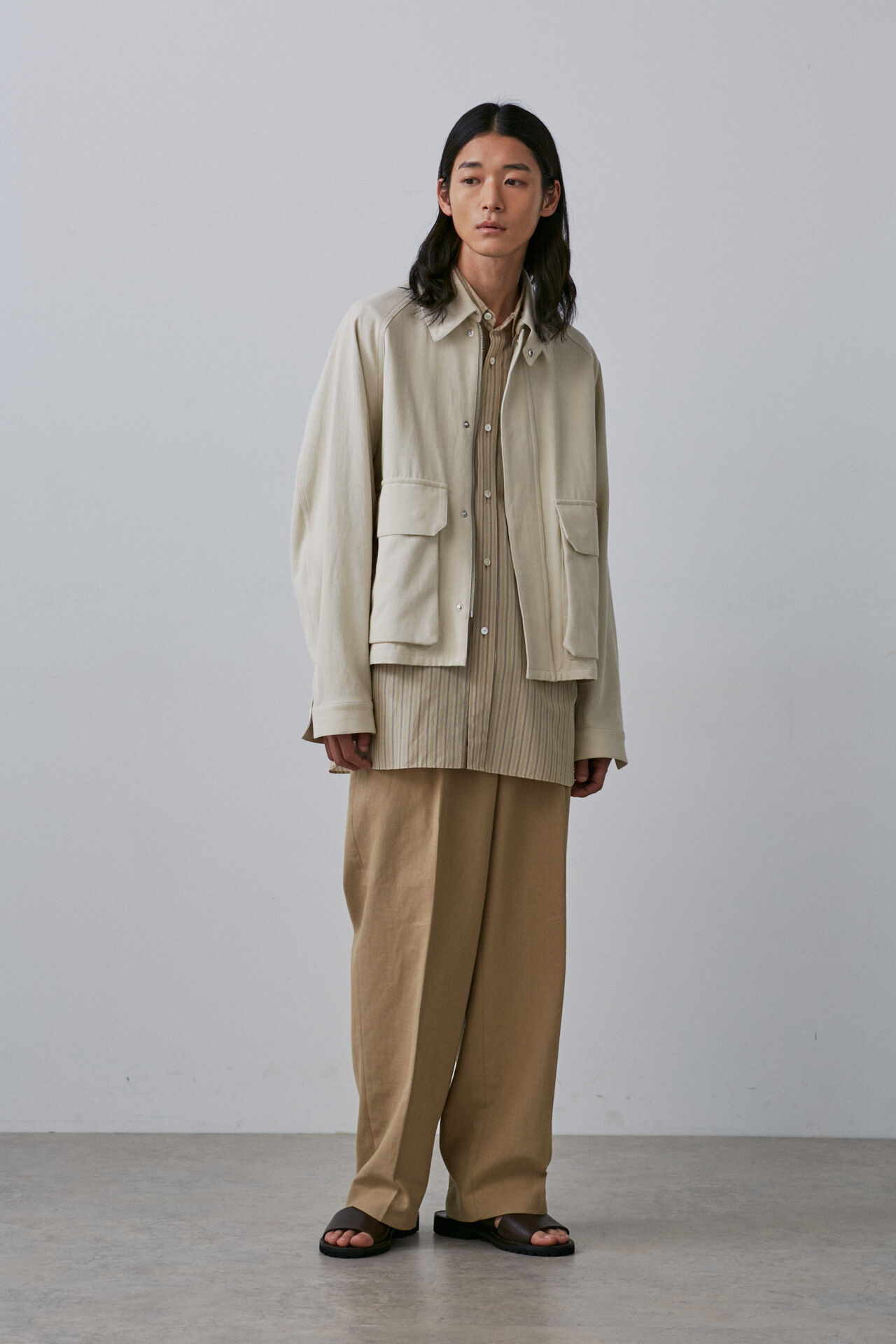 YLEVE 「YLEVE / COTTON LINEN TWILL BZ」|ブルゾン・スタジャン|