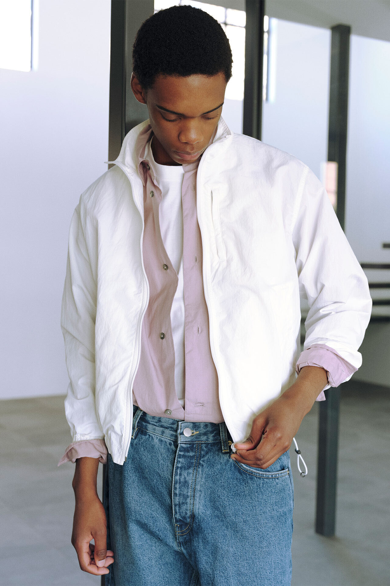 YLEVE 「Ｙ / RECYCLE NYLON MIX TAFFETA BZ」|ブルゾン・スタジャン|