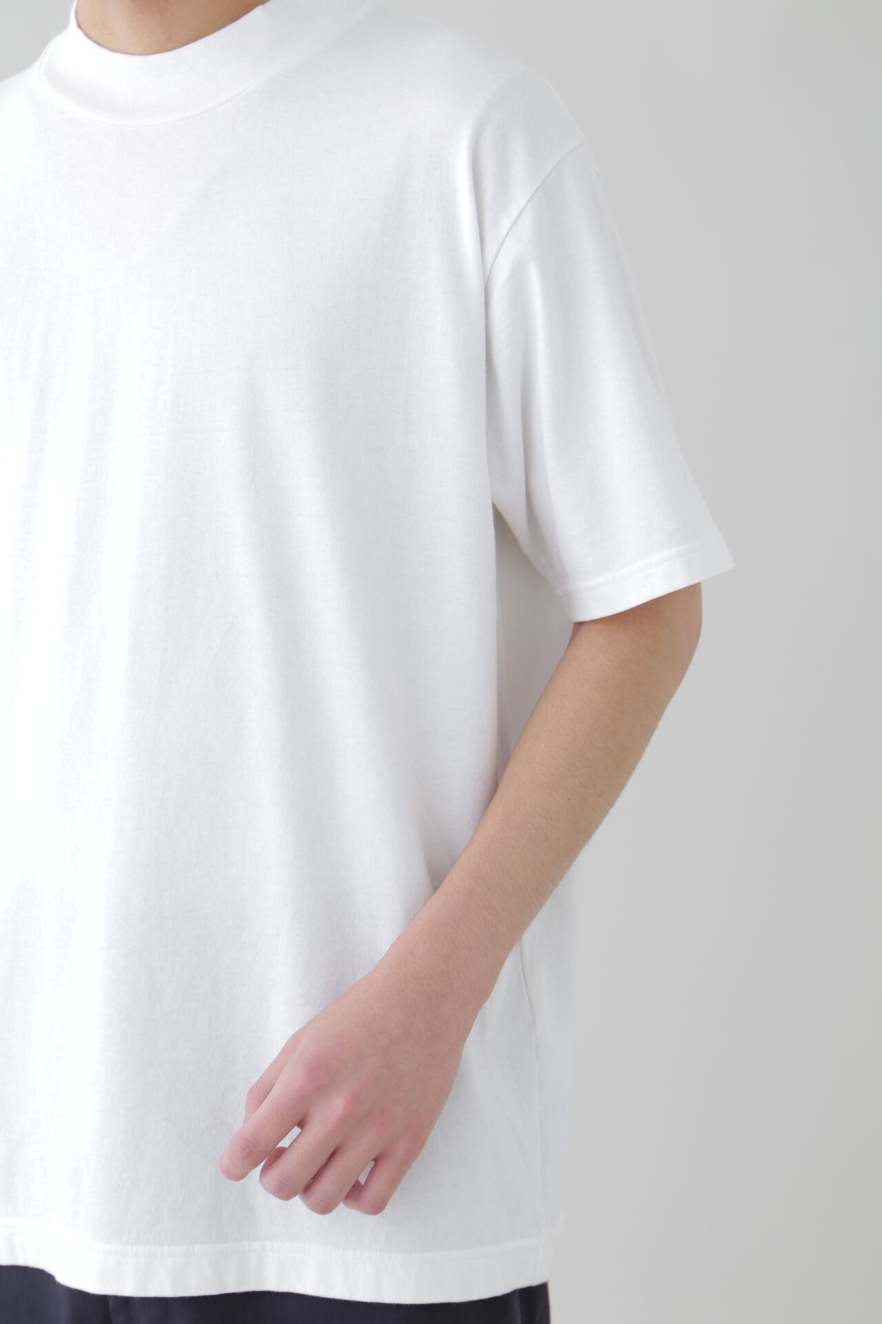 YLEVE 「Ｙ / ORGANIC COTTON JERSEY MOCK NECK S/S T」|Tシャツ・カットソー|