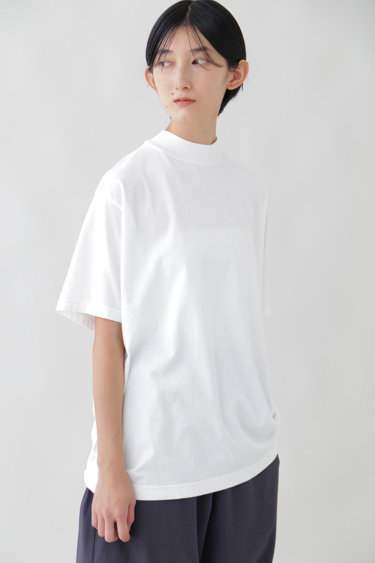 YLEVE 「Ｙ / ORGANIC COTTON JERSEY MOCK NECK S/S T」|Tシャツ・カットソー|