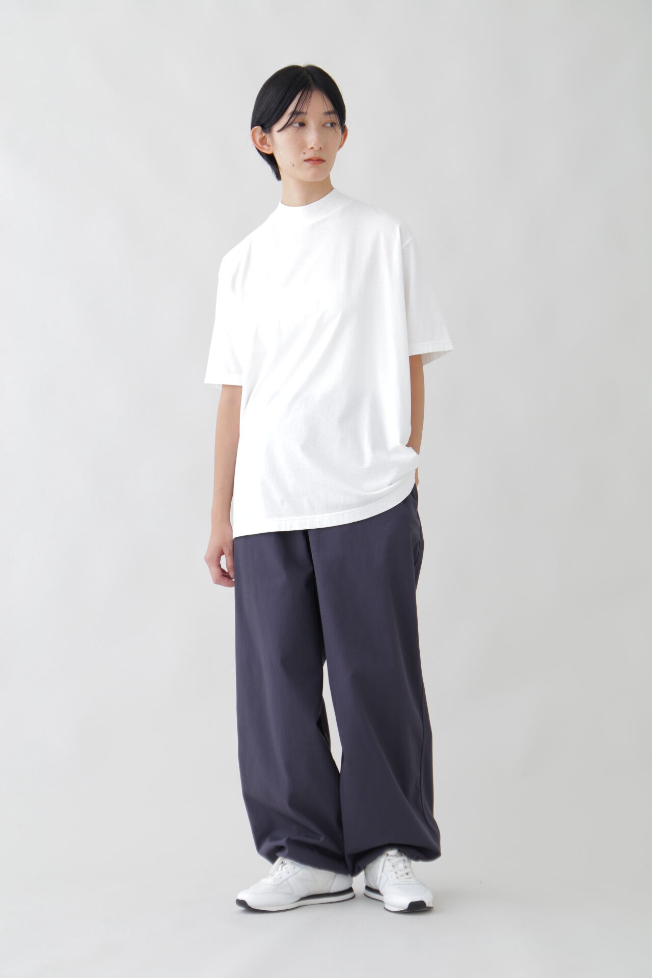YLEVE 「Ｙ / ORGANIC COTTON JERSEY MOCK NECK S/S T」|Tシャツ・カットソー|
