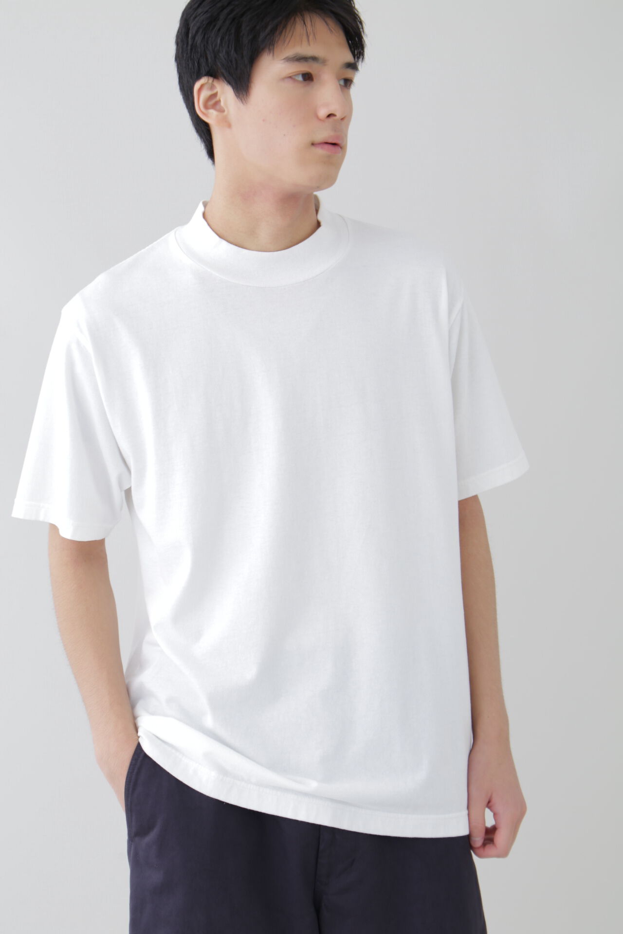 YLEVE 「Ｙ / ORGANIC COTTON JERSEY MOCK NECK S/S T」|Tシャツ・カットソー|