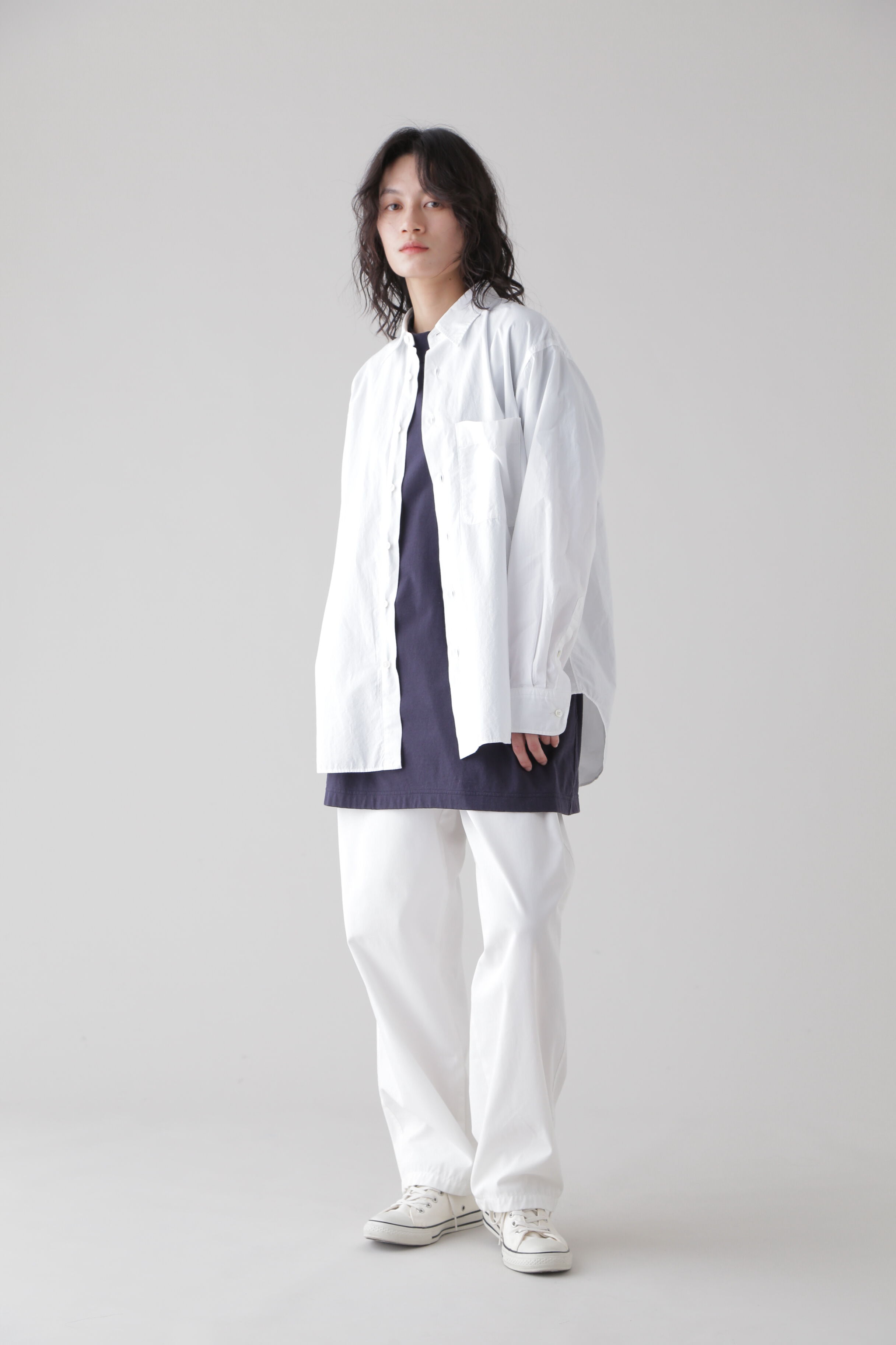 YLEVE 「Ｙ / ORGANIC COTTON JERSEY MOCK NECK S/S T」|Tシャツ・カットソー|