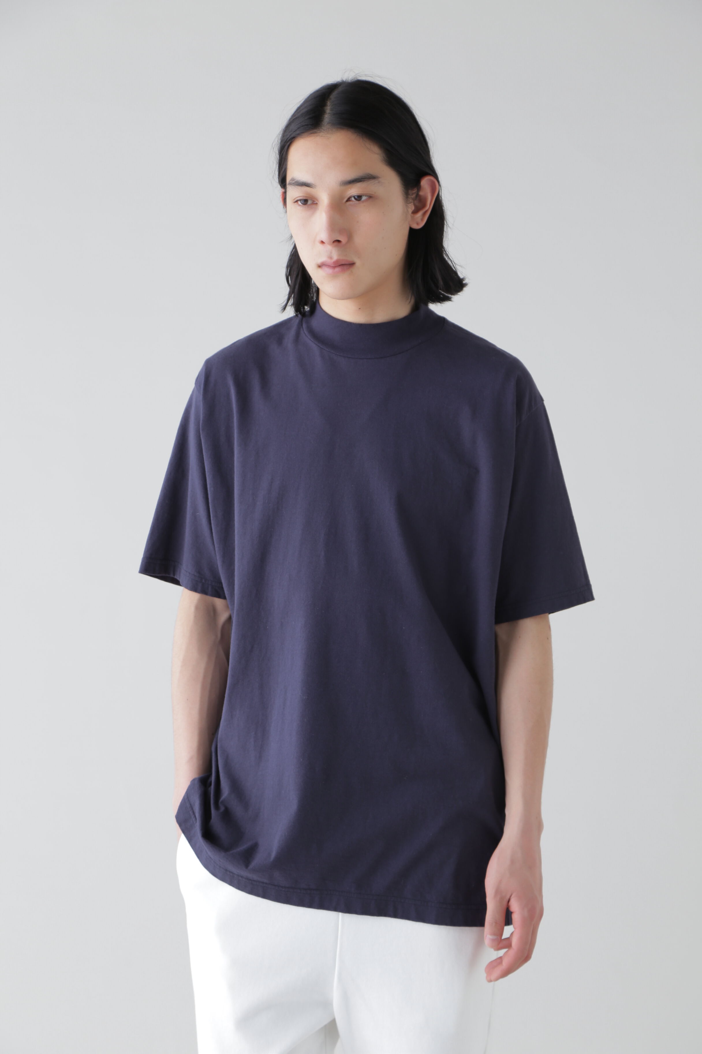 YLEVE 「Ｙ / ORGANIC COTTON JERSEY MOCK NECK S/S T」|Tシャツ・カットソー|