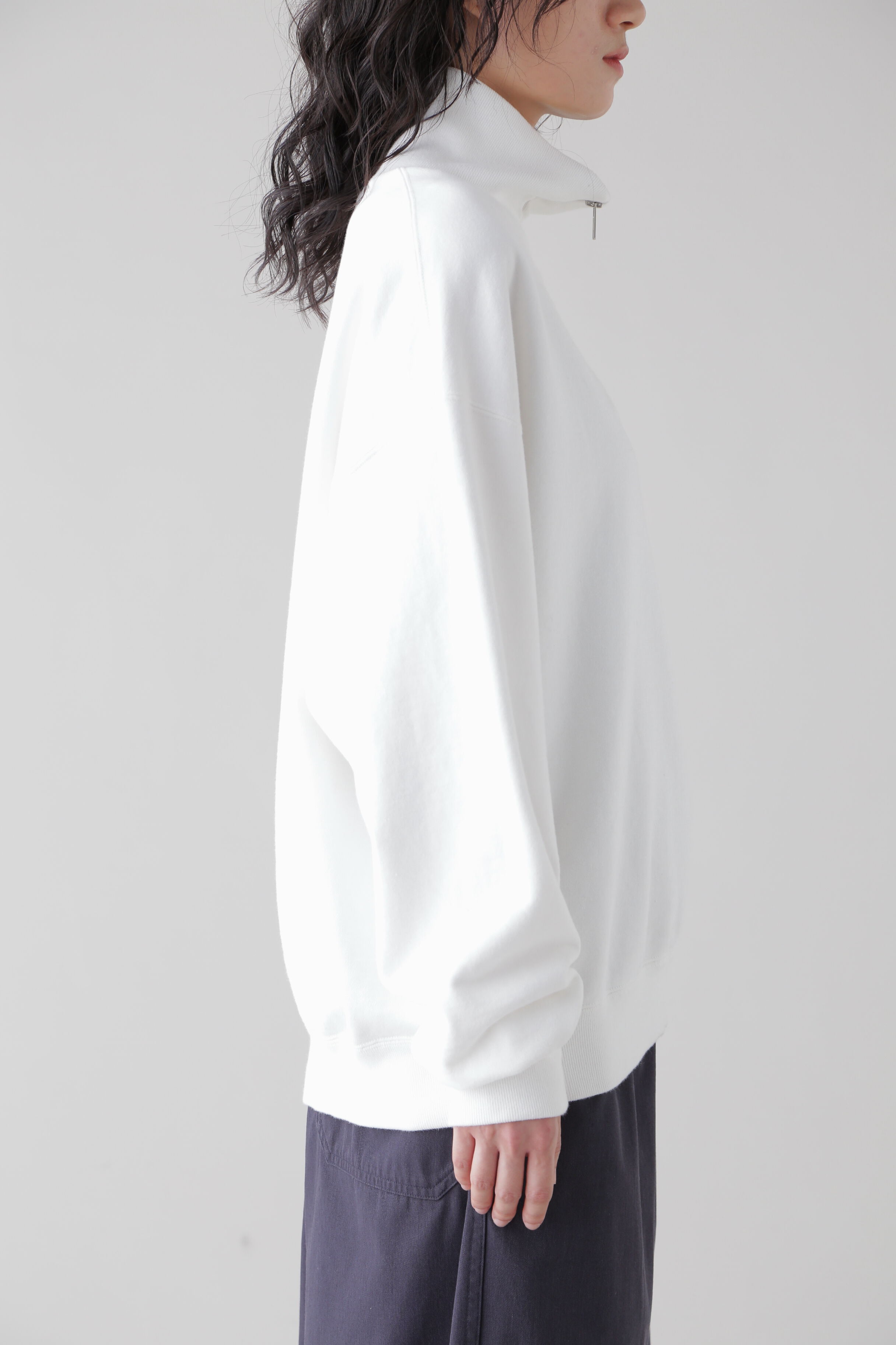 YLEVE 「Ｙ / ORGANIC COTTON BLEND HEAVY WEIGHT FLEECE HALF ZIP」|Tシャツ・カットソー|