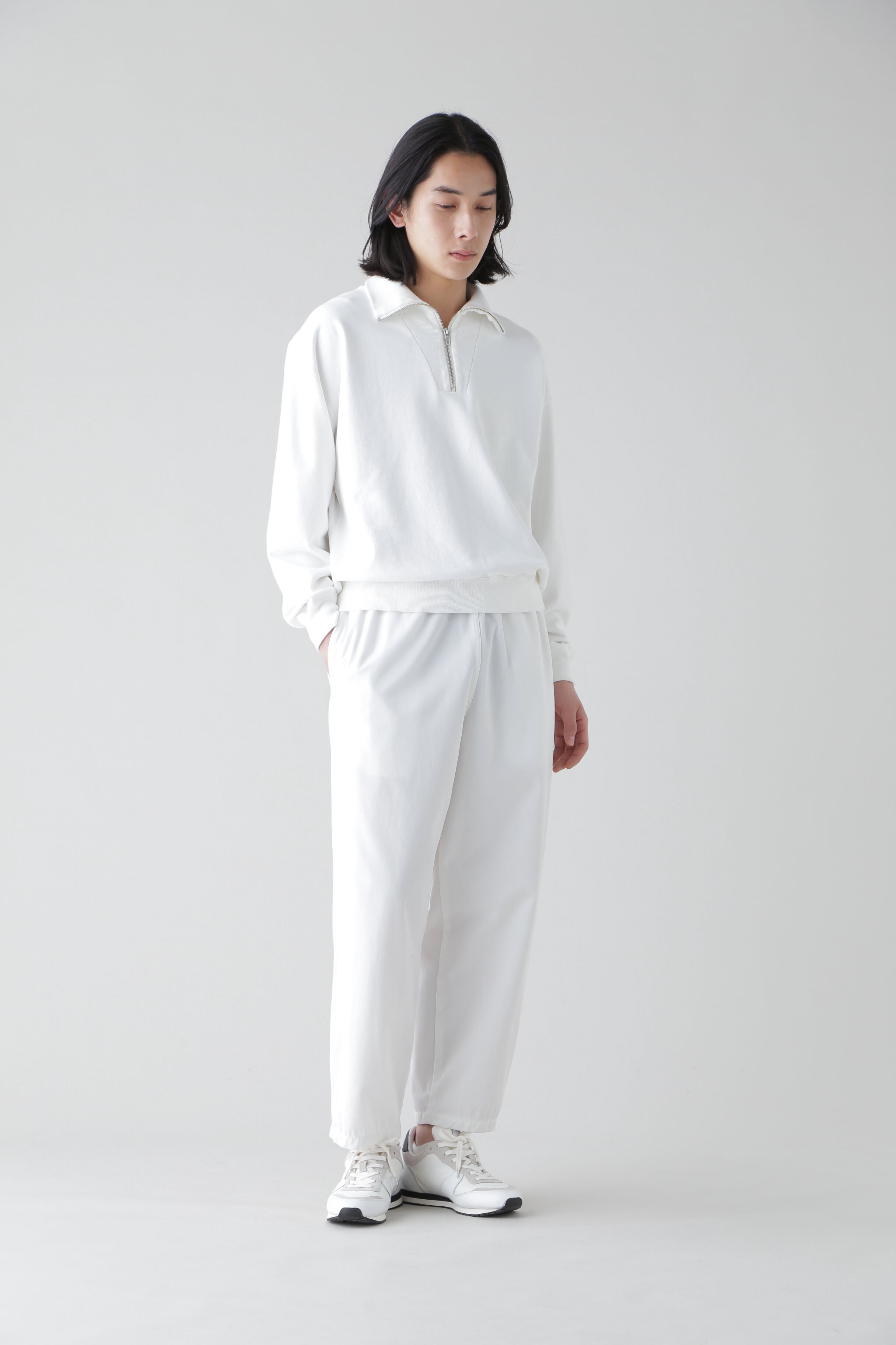 YLEVE 「Ｙ / ORGANIC COTTON BLEND HEAVY WEIGHT FLEECE HALF ZIP」|Tシャツ・カットソー|