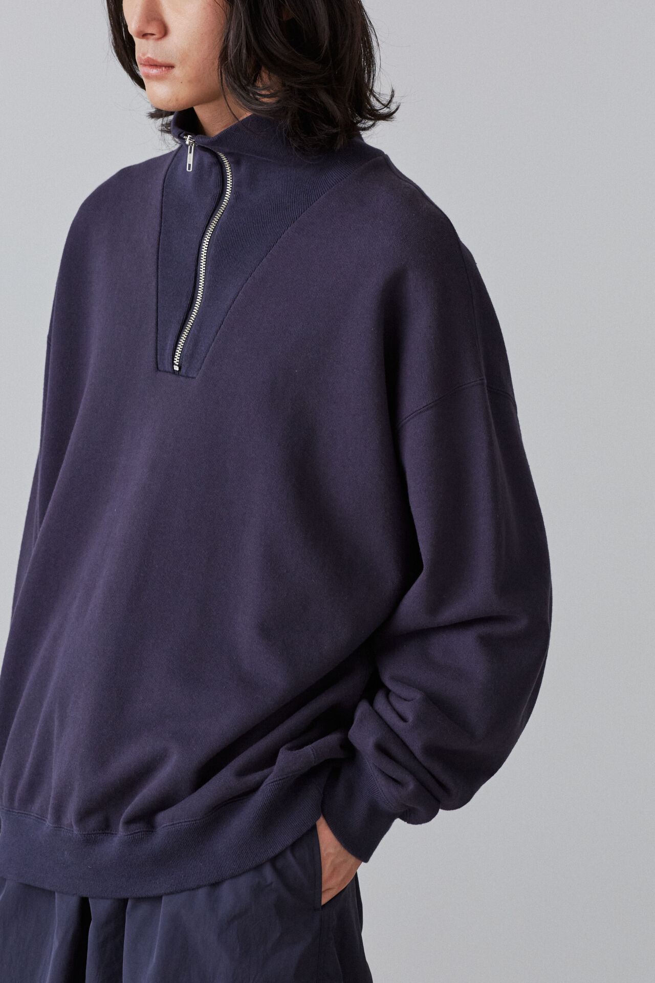 YLEVE 「Ｙ / ORGANIC COTTON BLEND HEAVY WEIGHT FLEECE HALF ZIP」|Tシャツ・カットソー|