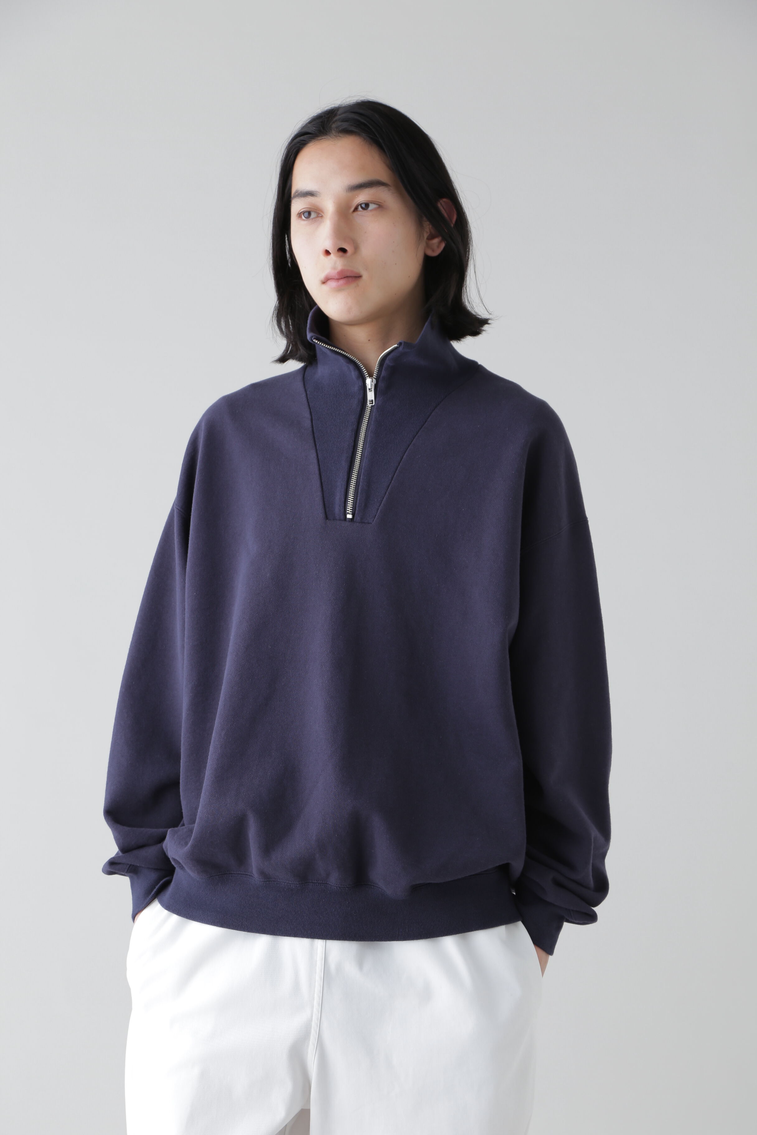 YLEVE 「Ｙ / ORGANIC COTTON BLEND HEAVY WEIGHT FLEECE HALF ZIP」|Tシャツ・カットソー|
