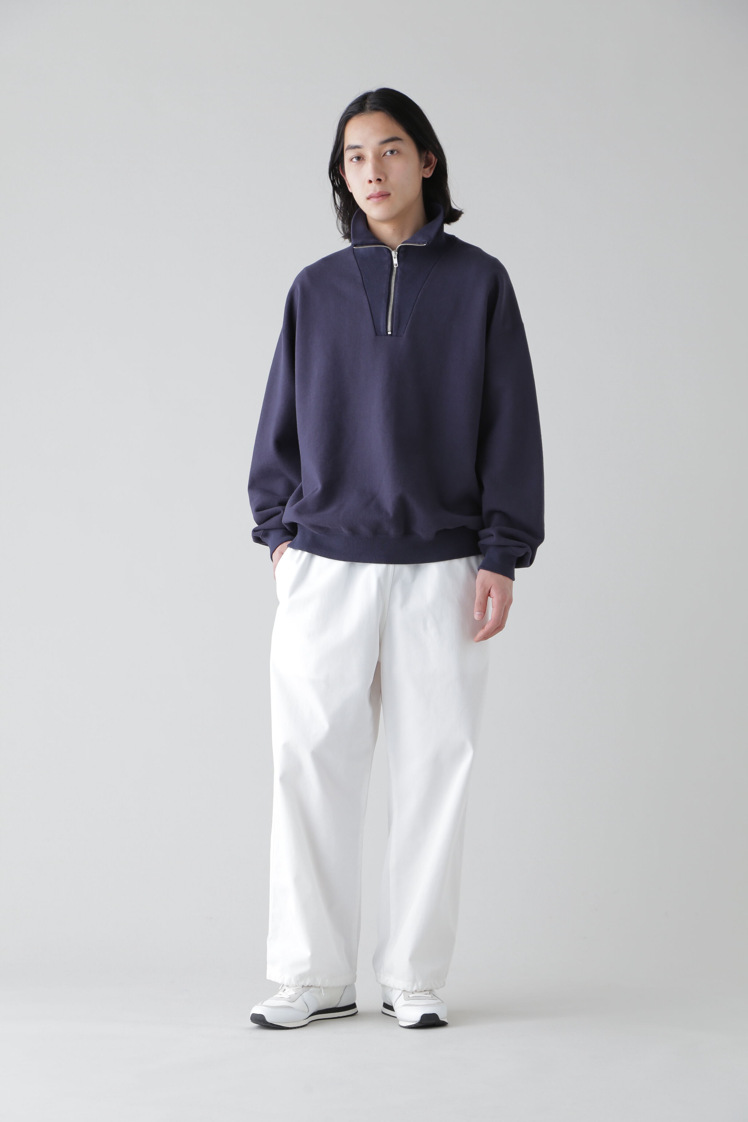 YLEVE 「Ｙ / ORGANIC COTTON BLEND HEAVY WEIGHT FLEECE HALF ZIP」|Tシャツ・カットソー|