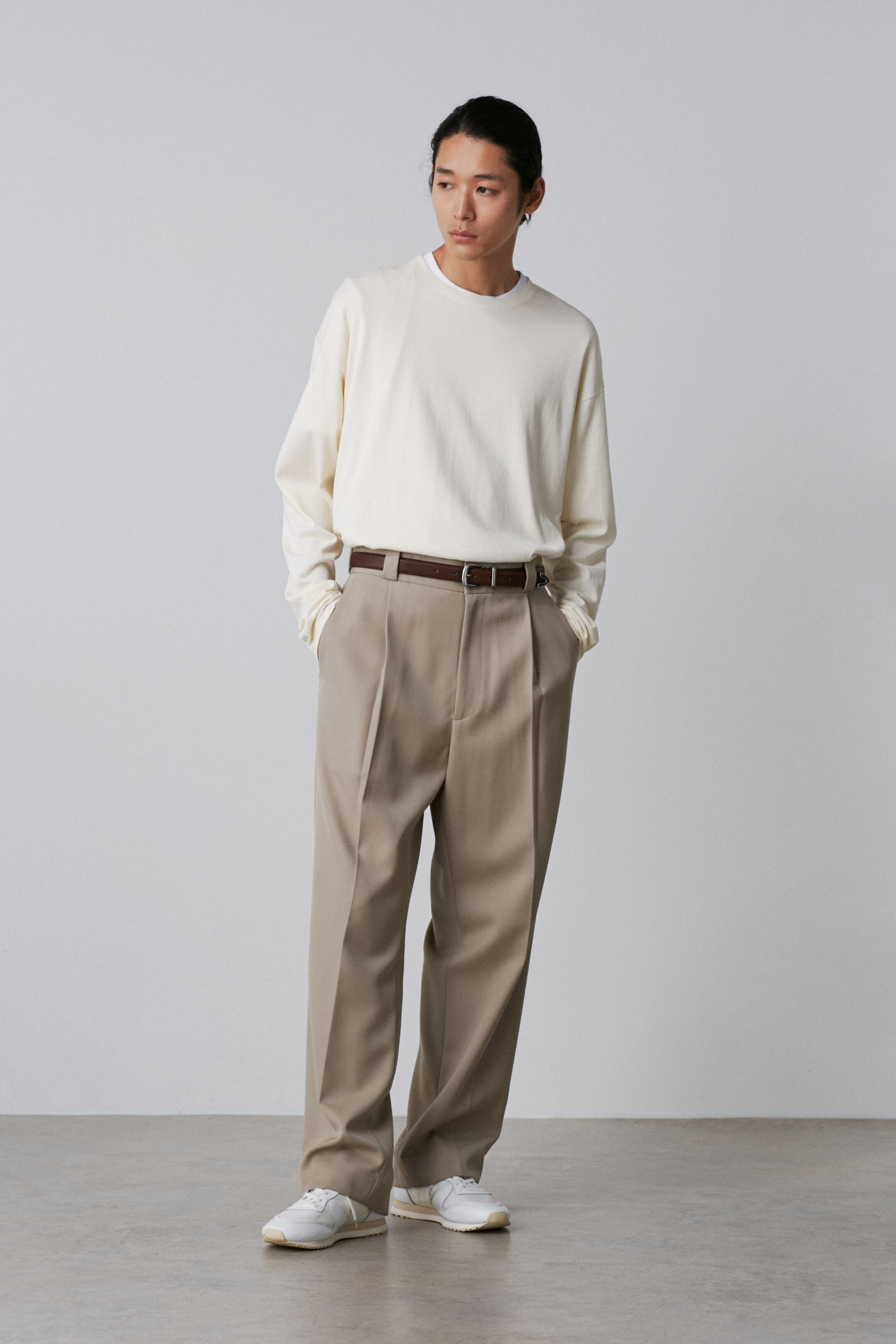 YLEVE 「YLEVE / GAS SINGEING COTTON KNIT PULL OVER」|ニット・セーター|