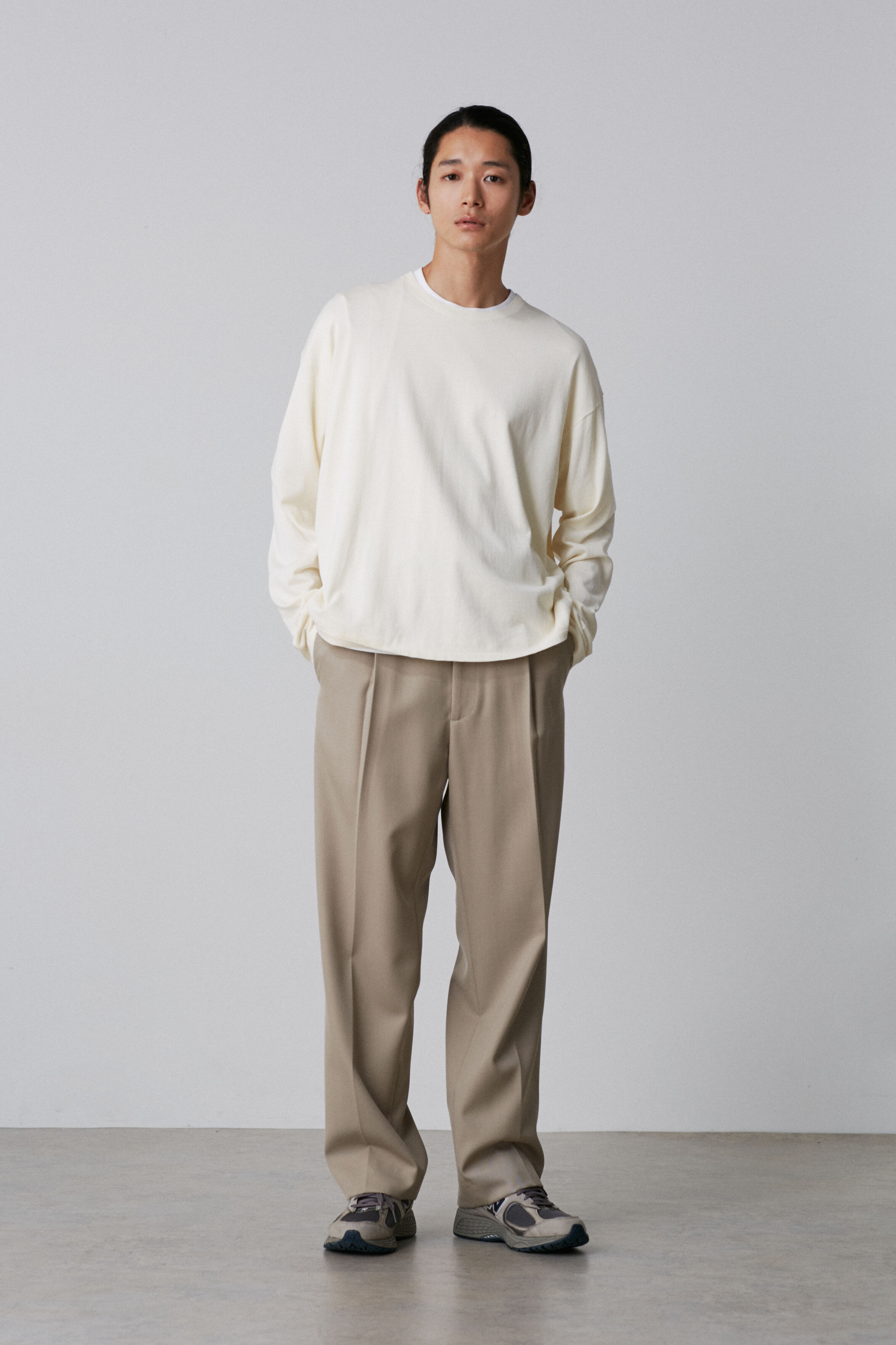 YLEVE 「YLEVE / GAS SINGEING COTTON KNIT PULL OVER」|ニット・セーター|