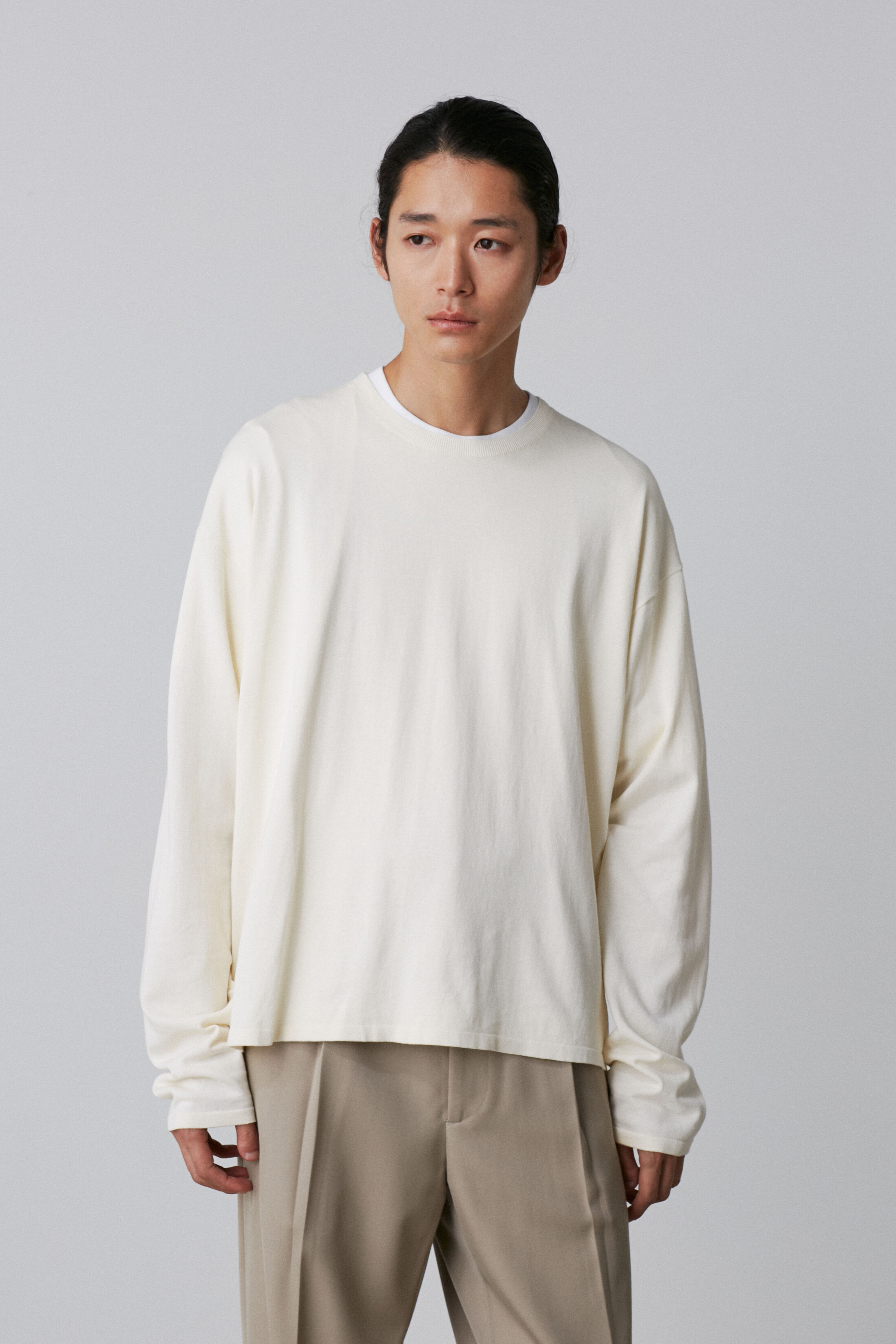 YLEVE 「YLEVE / GAS SINGEING COTTON KNIT PULL OVER」|ニット・セーター|