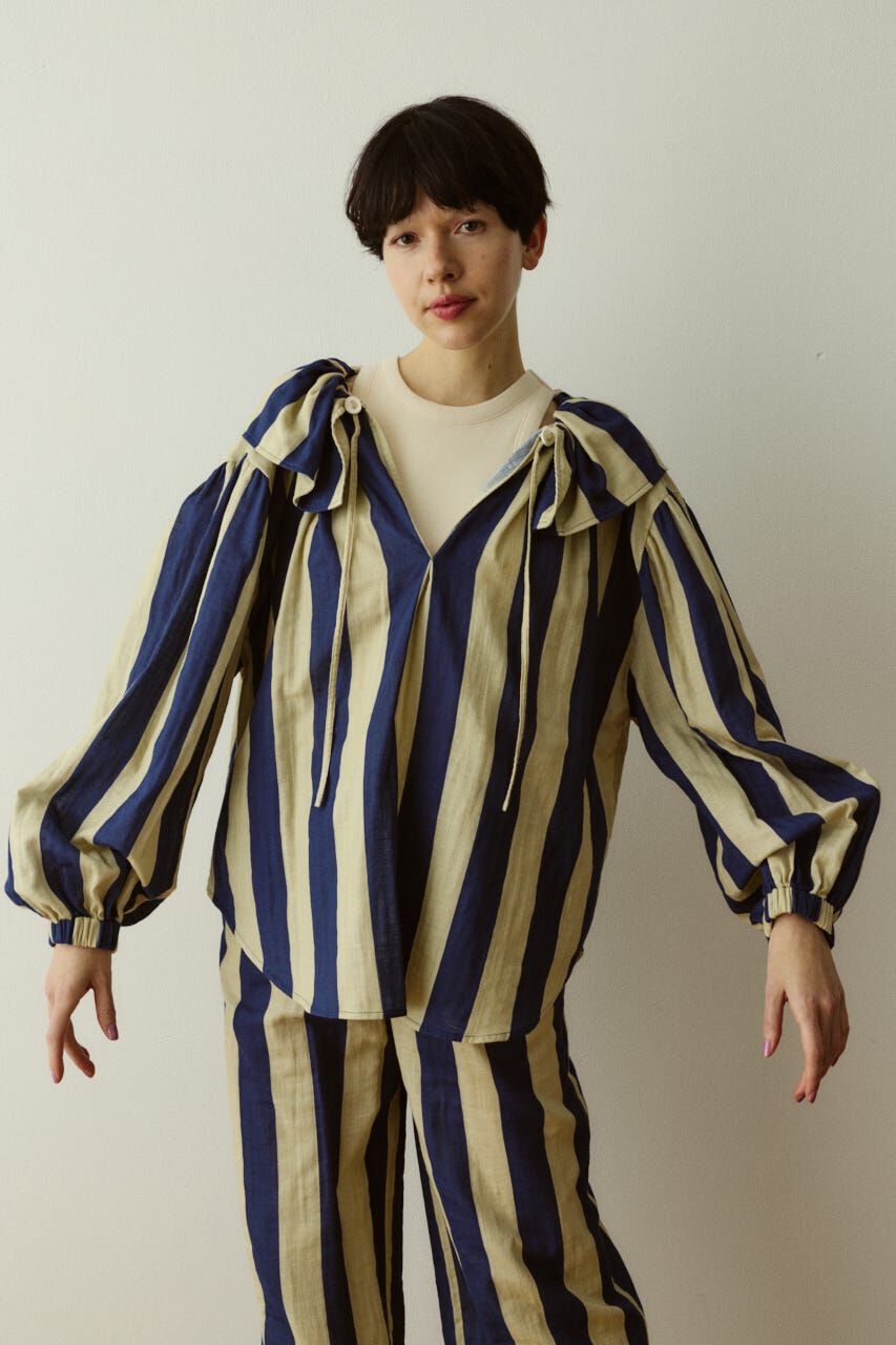 HeRIN.CYE「Stripe gauze  blouse」|シャツ・ブラウス|