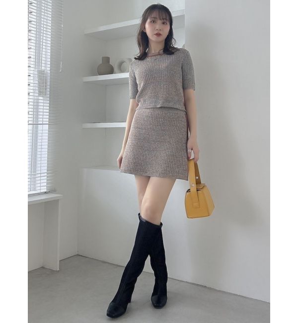 dazzlin「【WEB限定】ファンシーカラーニットミニスカート」|スカート|