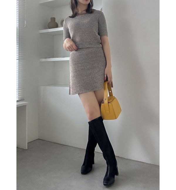 dazzlin「【WEB限定】ファンシーカラーニットミニスカート」|スカート|