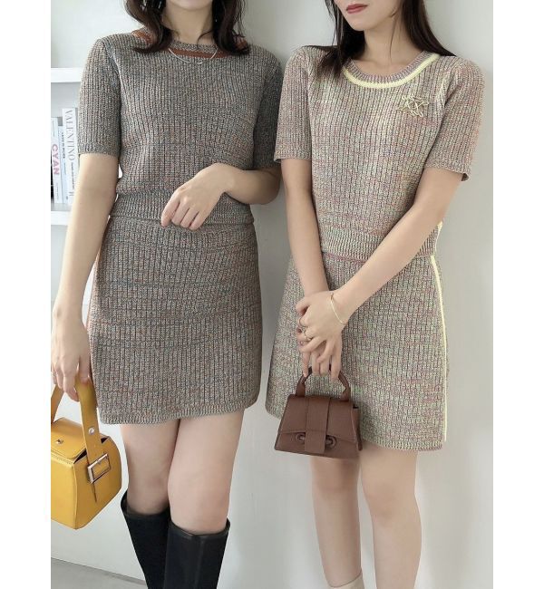 dazzlin「【WEB限定】ファンシーカラーニットミニスカート」|スカート|