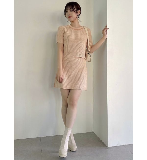 dazzlin「【WEB限定】ファンシーカラーニットミニスカート」|スカート|