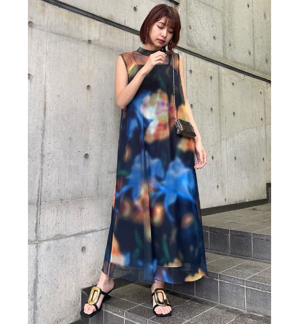 MURUA「【追加生産分】シェイドフラワーレイヤードワンピース」|ワンピース|