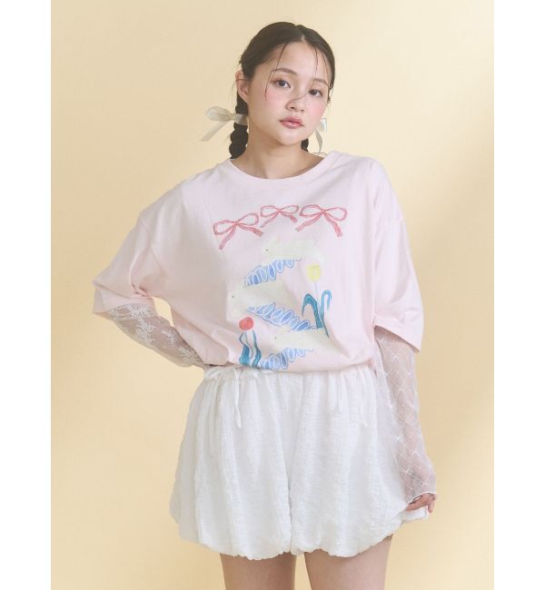 merry jenny「うさぎのひみつ時間Tee」|Tシャツ・カットソー|