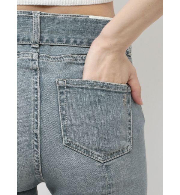 GYDA「ハイウエストBACKレースアップフレアデニムパンツ」|デニム|