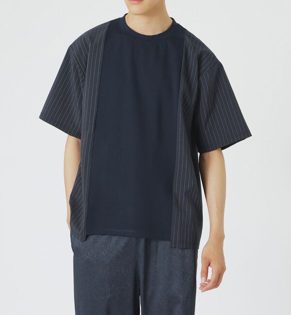  「ストライプブロッキングTシャツ」|Tシャツ・カットソー|