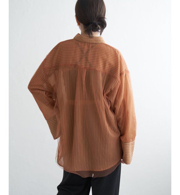 VENCE share style「シアーストライプチュールカブセシャツ」|シャツ・ブラウス|