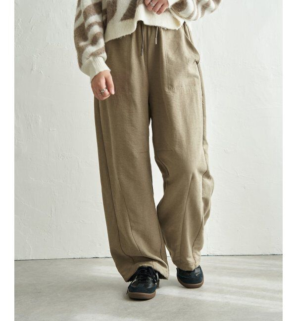 VENCE share style「ピーチワッシャーバレルパンツ」|デニム|