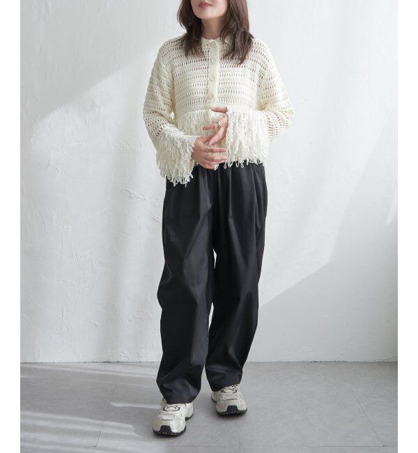 VENCE share style「メッシュフリンジカーディガン」|カーディガン|