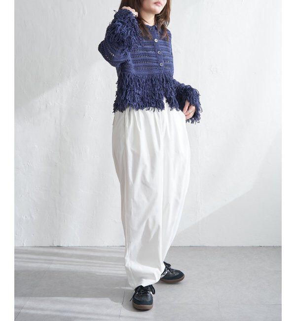 VENCE share style「メッシュフリンジカーディガン」|カーディガン|