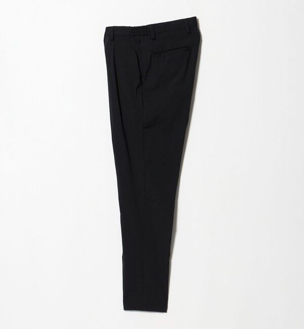 UNITED ARROWS「ウェザーコンフォート メランジ サイドシャーリング 1プリーツ パンツ 撥水 ヨコストレッチ」|チノ|BLACK