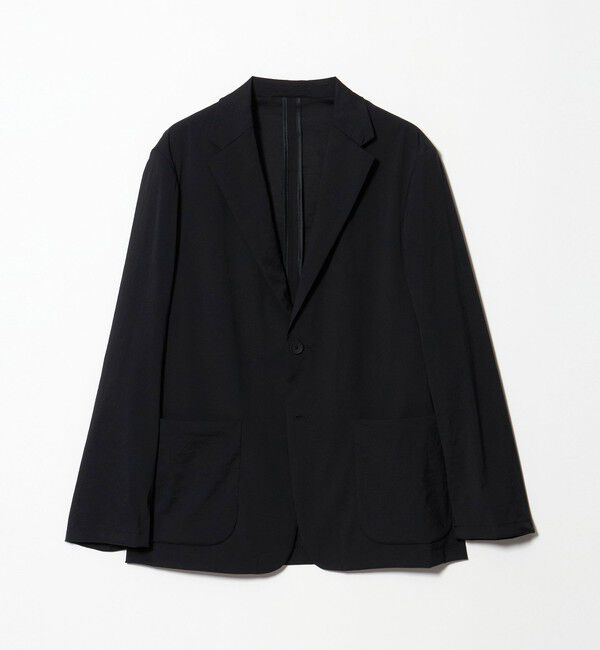 UNITED ARROWS「ウェザーコンフォート メランジ シングル 2ボタン ジャケット 撥水 ヨコストレッチ」|テーラードジャケット|BLACK