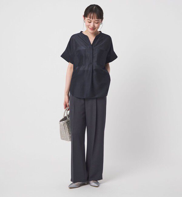 UNITED ARROWS green label relaxing「カールマイヤー ポケット ショートスリーブ ブラウス マシンウォッシャブル 通気性」|シャツ・ブラウス|