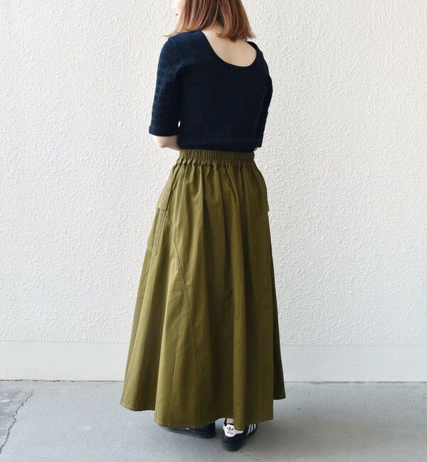 SHIPS for women「【WEB限定】〈洗濯機可能〉ランダム テレコ 5分袖 プルオーバー」|Tシャツ・カットソー|