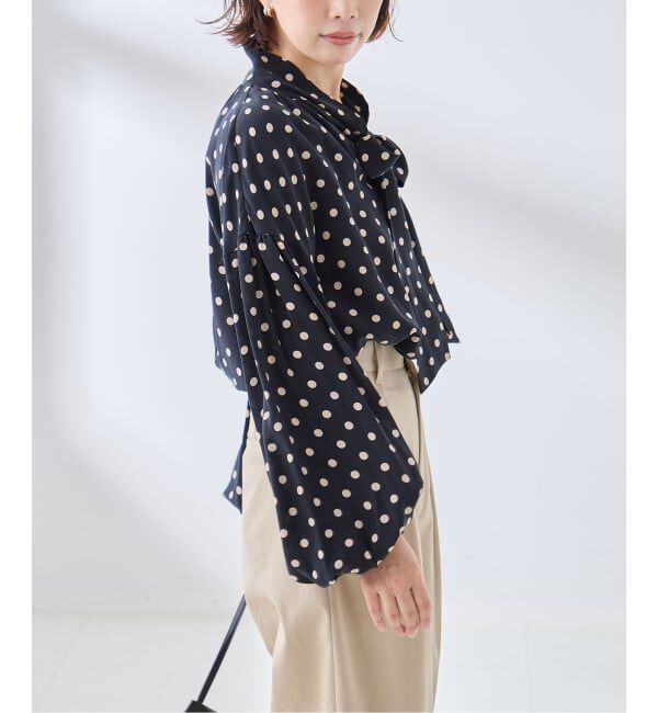journal standard L'essage「《追加予約》IPEKERDOT&FLOWER/シアーボウブラウス」|シャツ・ブラウス|