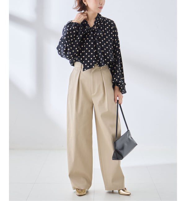 journal standard L'essage「《追加予約》IPEKERDOT&FLOWER/シアーボウブラウス」|シャツ・ブラウス|