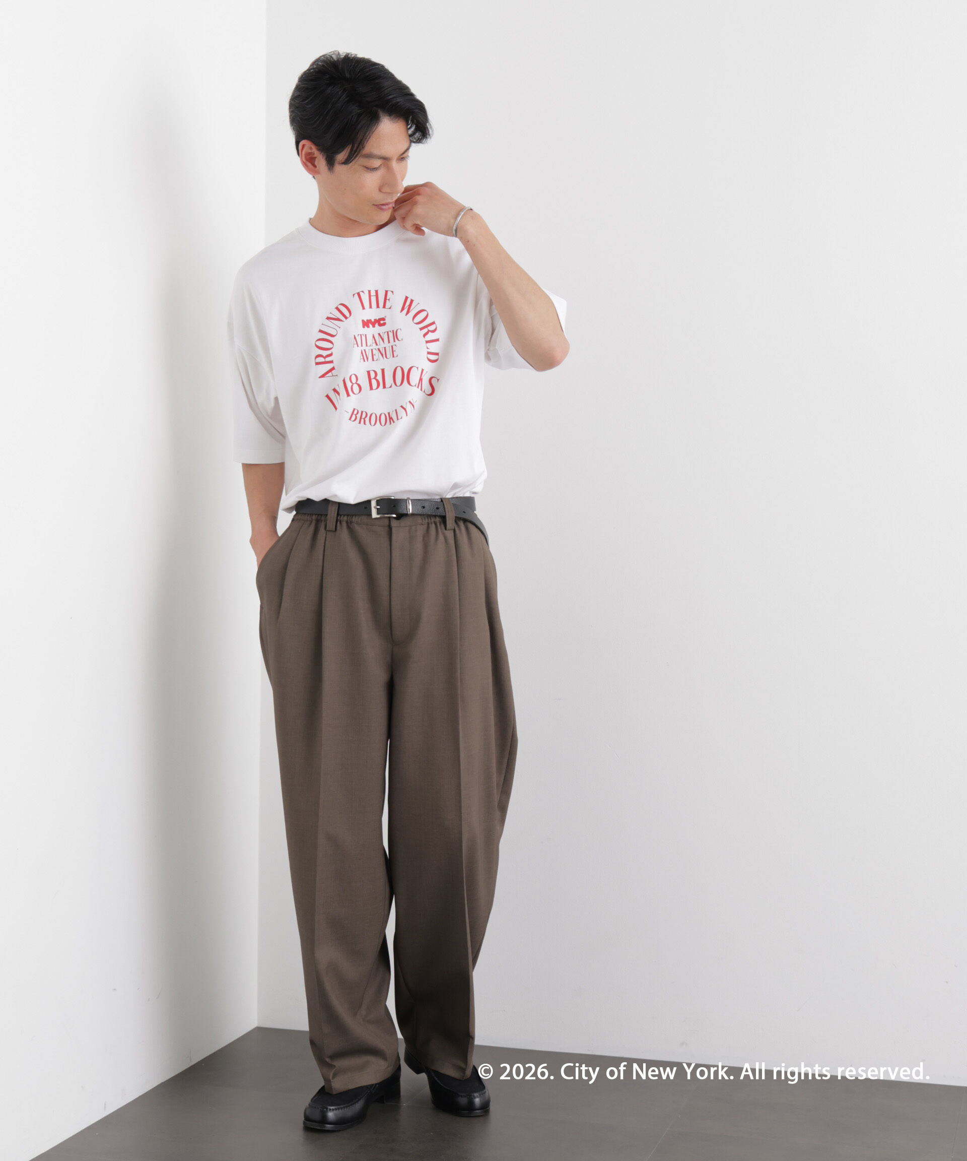 nano･universe「GOOD ROCK SPEED&times;Anti Soaked(R) 汗染み防止 NYC Tシャツ」|Tシャツ・カットソー|