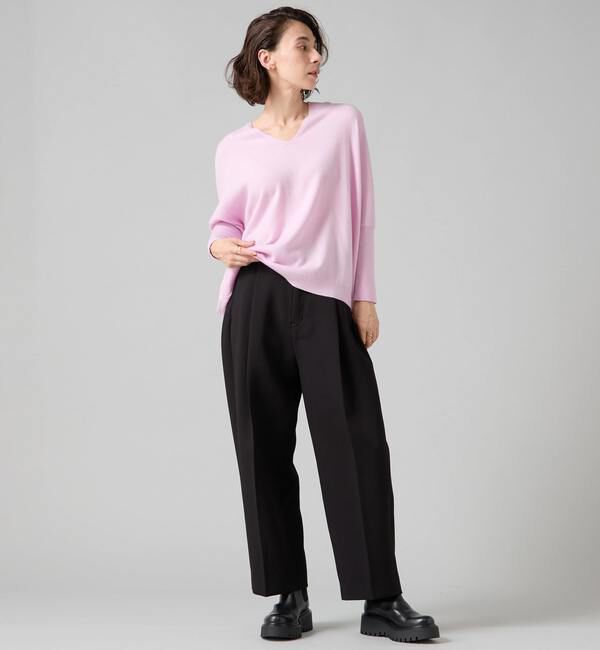 Liesse「【定番】カシミア混Vネックビッグニット」|ニット・セーター|