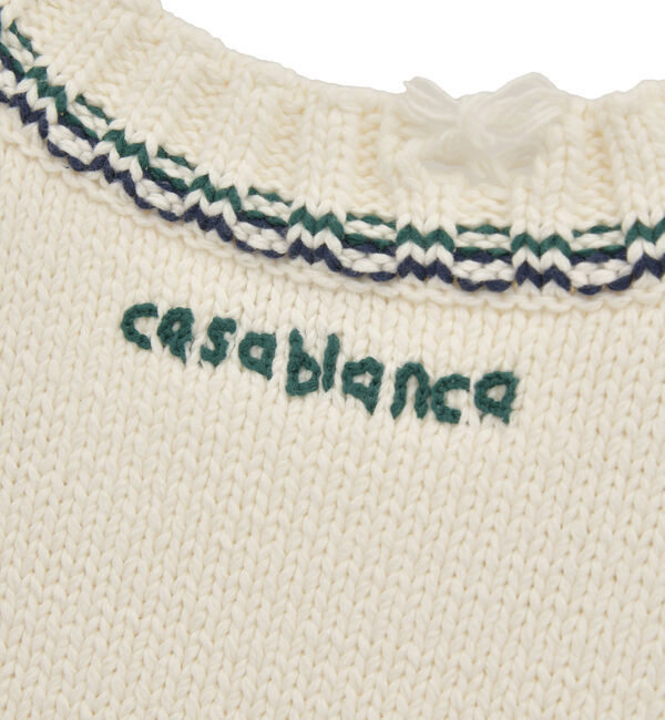 SOFFITTO「【Casablanca/カサブランカ】ナンバリング・ディストレストニットベスト」|ニット・セーター|