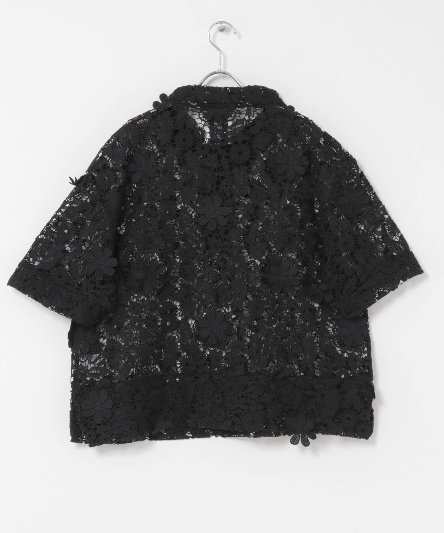URBAN RESEARCH DOORS「LAYAS　LACE SKIPPER SHORT-SLEEVE PULLOVER」|シャツ・ブラウス|