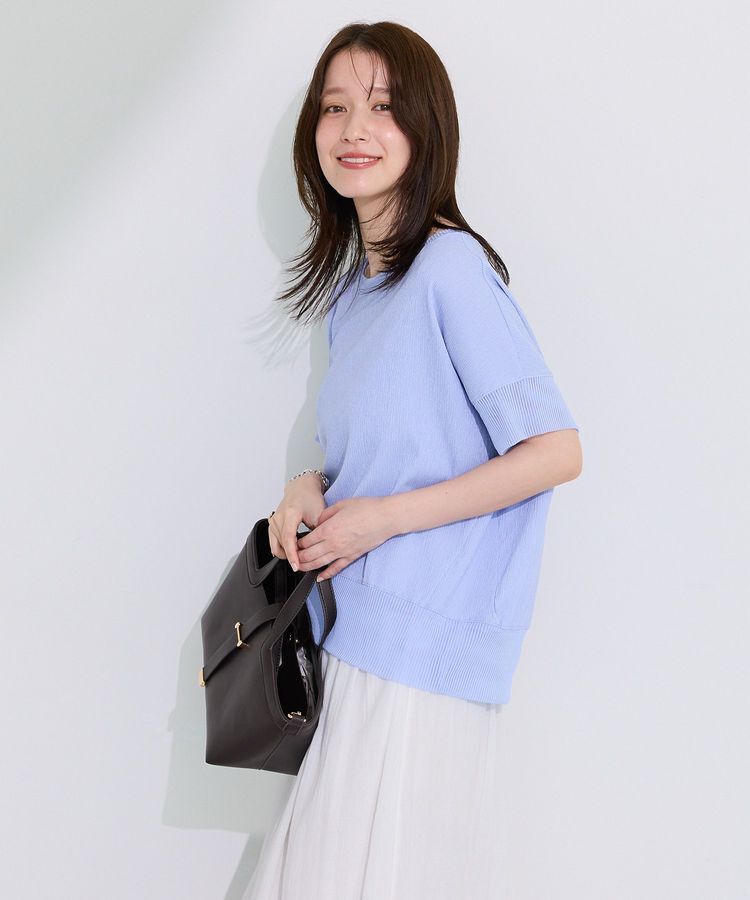 Green Parks「シアーリブ切替楊柳プルオーバー」|Tシャツ・カットソー|
