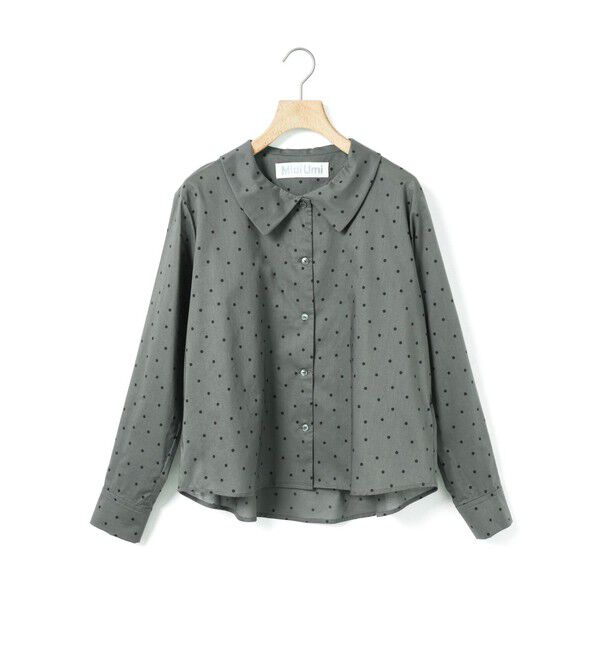 MidiUmi「MidiUmi フラットカラードットシャツ」|シャツ・ブラウス|