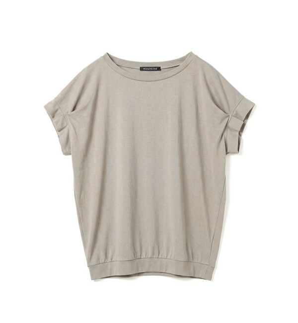 mizuiro ind「mizuiro ind フリルスリーブクルーネックプルオーバー」|Tシャツ・カットソー|ライトグレー
