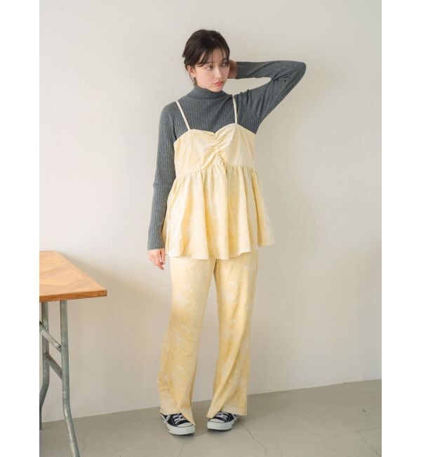 Ungrid「ベロア刺繍デザインキャミ」|キャミソール|