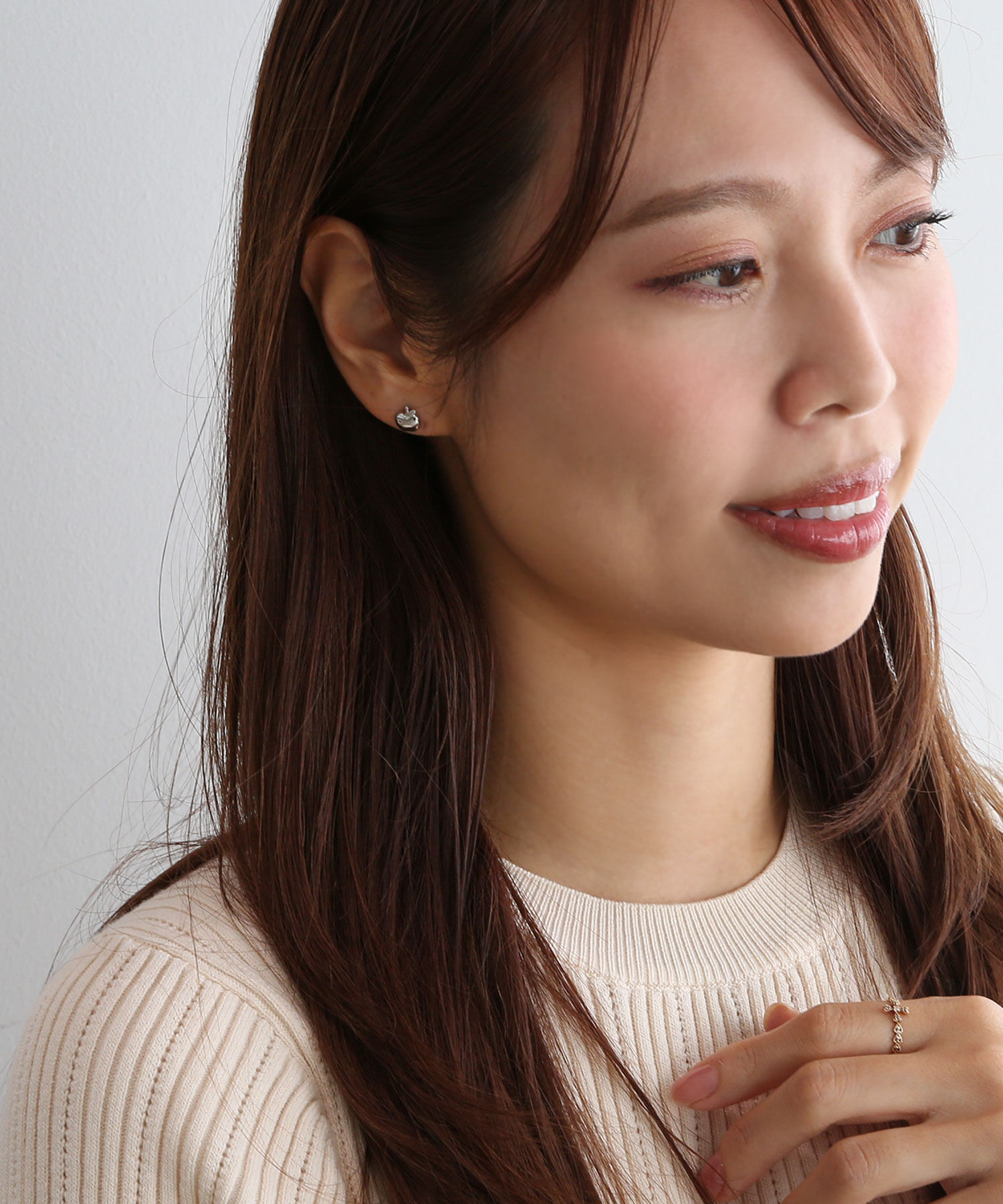  「[silver925]ミニりんごピアス〈金属アレルギー対応〉」|ピアス|