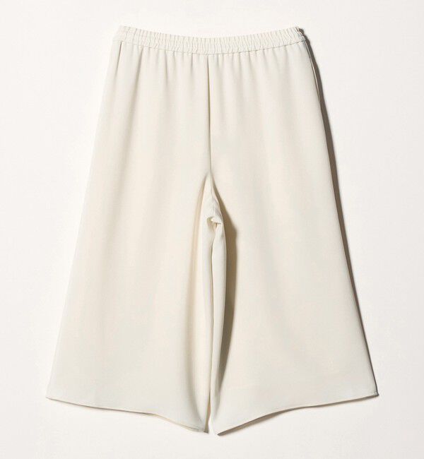 UNITED ARROWS「COMFY クロップド ワイドパンツ ホワイト ‐防汚 UVカット ウォッシャブル‐」|チノ|