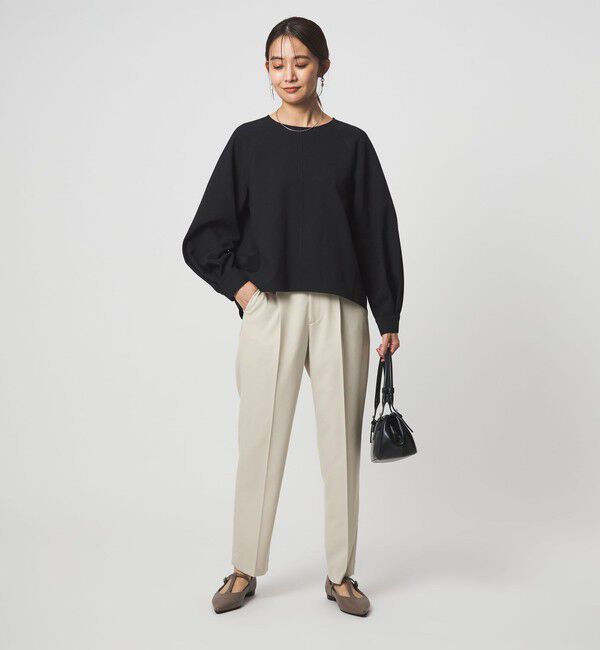 UNITED ARROWS green label relaxing「［size SHORT/TALLあり］パウドレ テーパード パンツ ナチュラル」|スラックス|