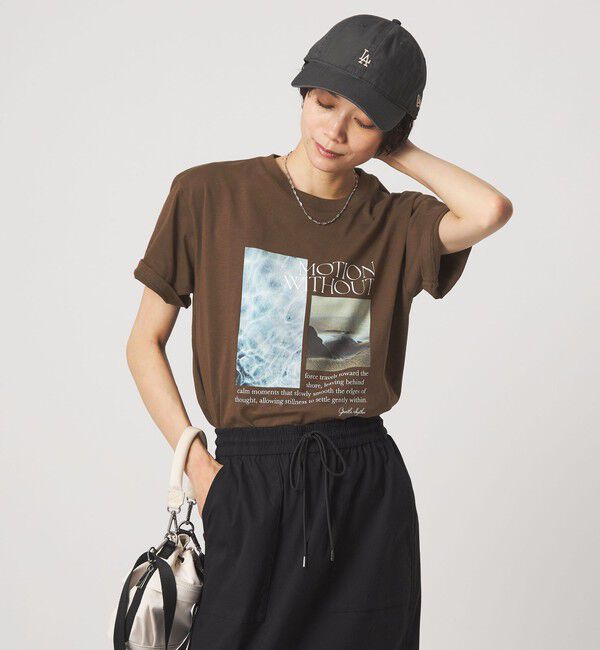 UNITED ARROWS green label relaxing「ロゴ ショートスリーブ Tシャツ」|Tシャツ・カットソー|DK.BROWN