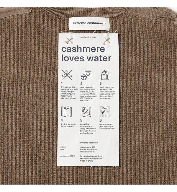 Demi-Luxe BEAMS 「extreme cashmere / YOU スリット クルーネック ニット」|ニット・セーター|